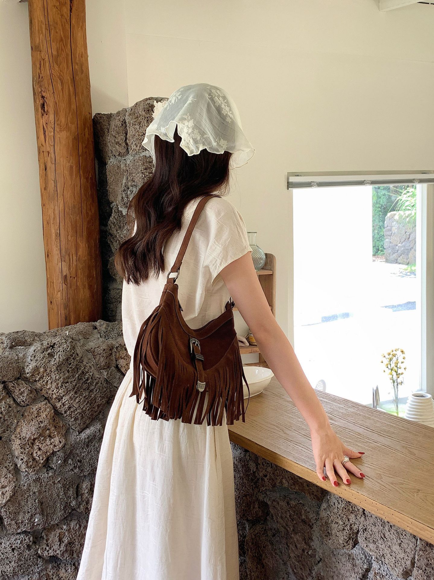 2025 Designer Women's Tassel Bag Retro Multi functional New Single Shoulder Crossbody Bag