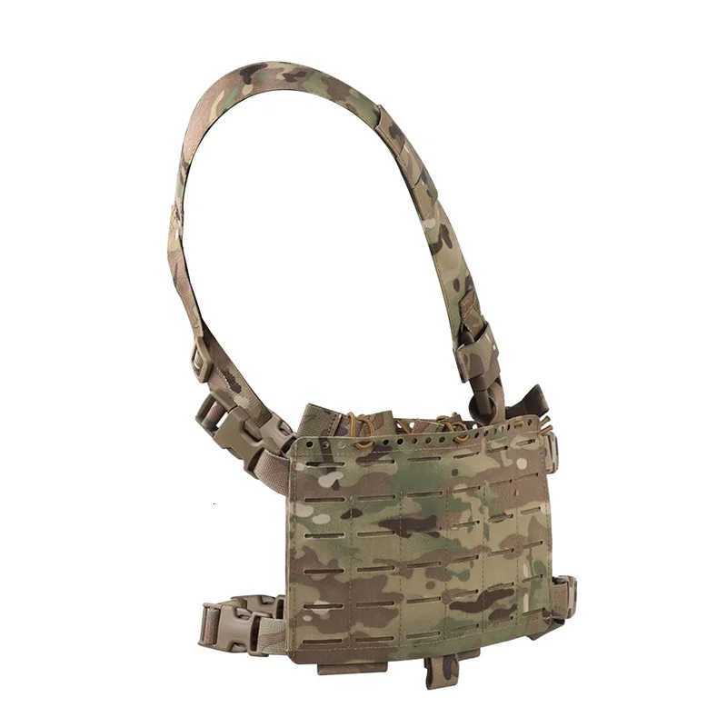 Alpha 34 Split Front Chest Rig Modular Quick Release System Laser Cut Mount Panels for Hunting Simulation Gear Storage Z250728