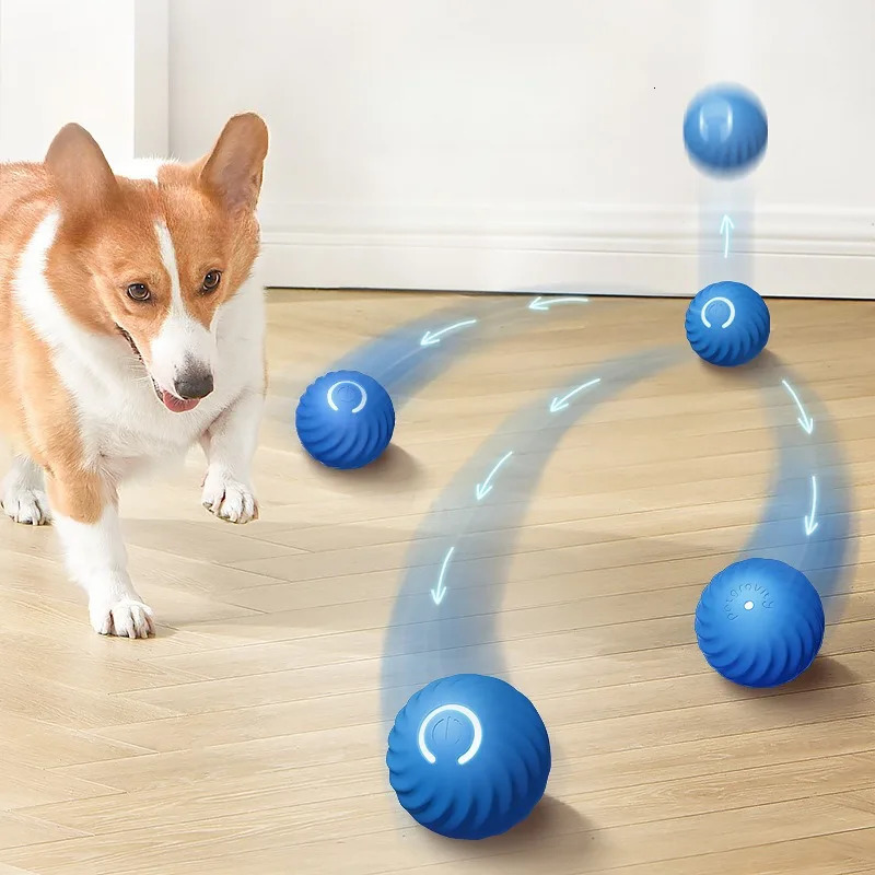 Pet Toy Ball Automatic Moving Dog Smart USB Jumping Rotating Interactive Chew for Puppy 250729