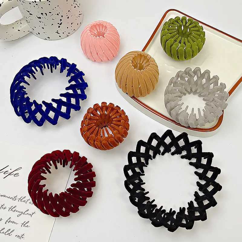 2Pcs Ponytail Hair Clips for Women Bird Nest Shaped Hair Claw Girls Simple Hairpin Lazy Braiding Tool Women Hair Accessories Z250729