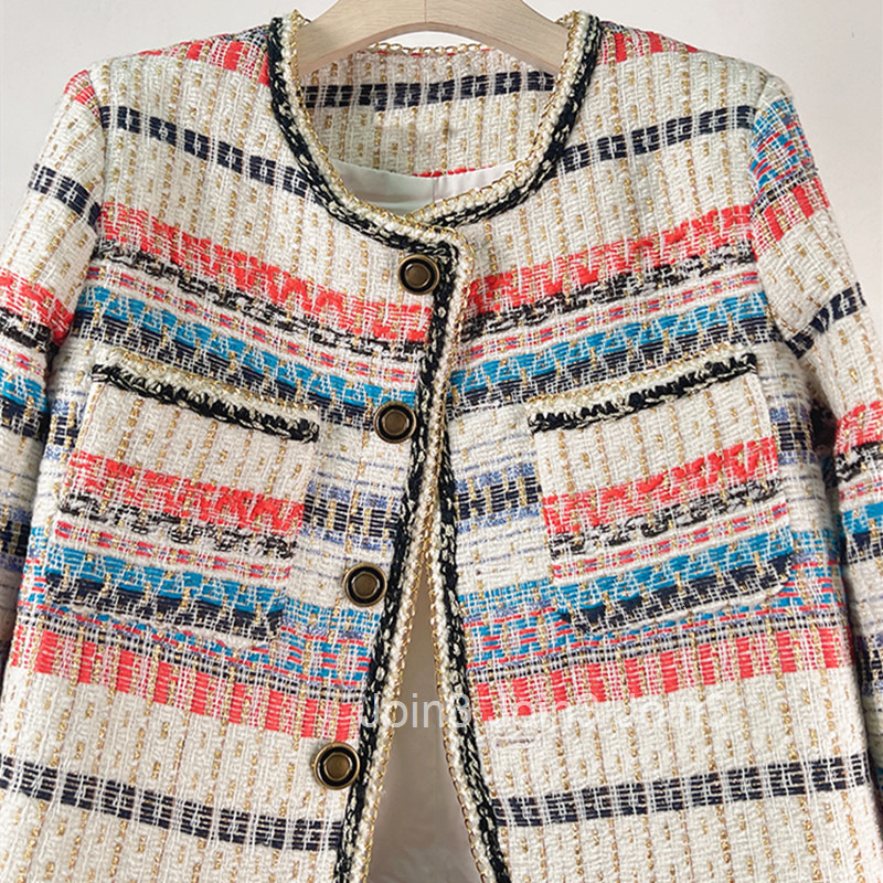 Fashion temperament celebrity little fragrance coat womens net red spring and autumn new tweed