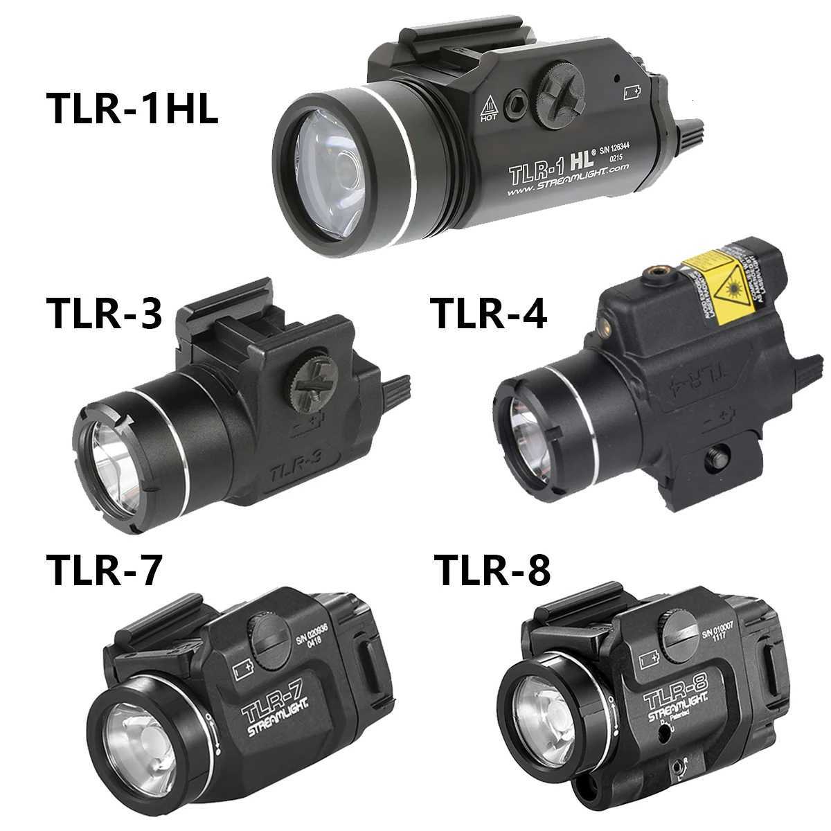 1 Tactical Airsoft Weapons Scout Light TLR-1 TLR-1HL TLR-3 TLR-4 TLR-7 TLR-8 LED Pistol Gun Flashlight Spotlight Lamp Torch R250728