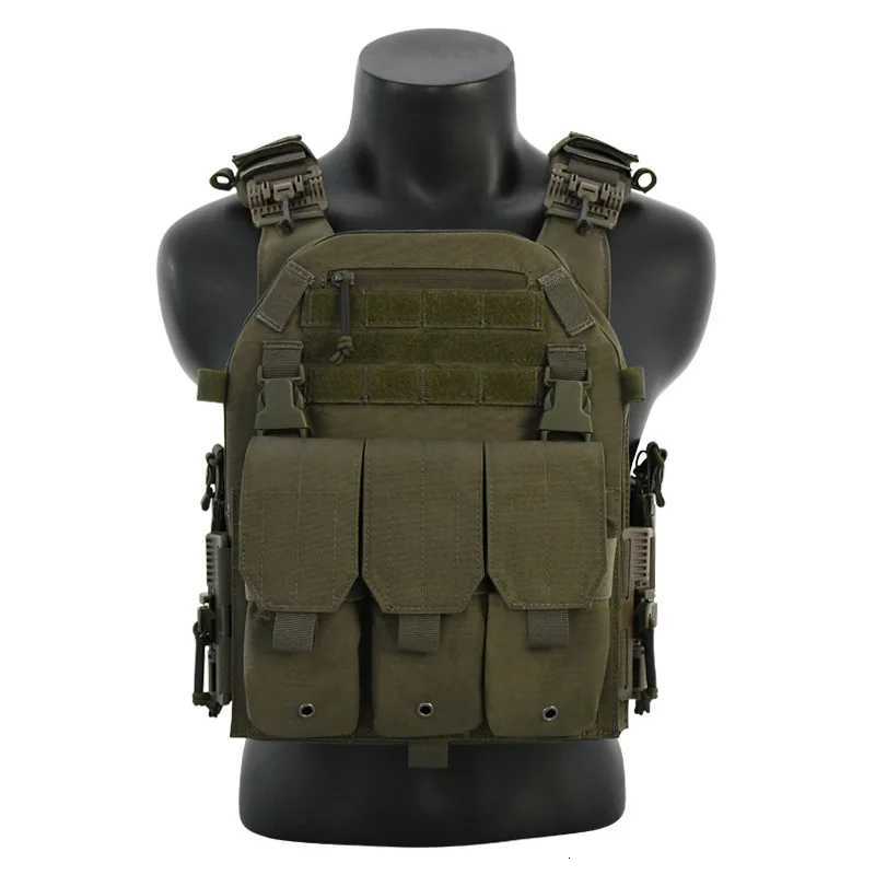 1000D Nylon Fabric Quick Releaseable 6094K Tactical Vest with Triple Magazine Pouch Z250728