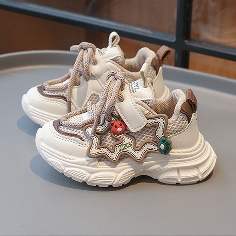 Kid's Mesh Upper Casual Shoes Girl Toddler Cute Cartoon Little Bear Thick Soled Littlesprouts Sport Shoes Boys Sneakers Size US6C-US13C 000210