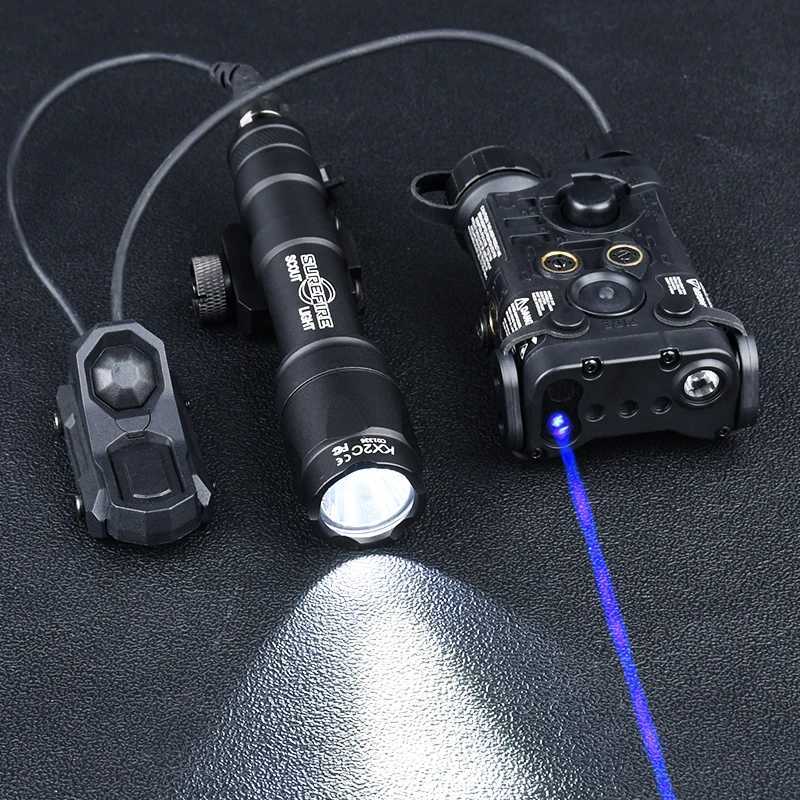 Tactical L3 NGAL Red Green Blue IR Indicator WADSN M300A M600C Flashlight Hunting Scout Light AXON Switch Fits 20MM Rail R250728