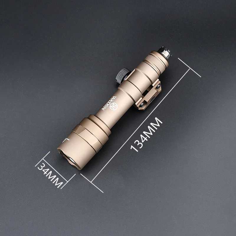 Tactical M600 M600U WADSN Flashlight 600 lumens White Light Tail Cover Pressure Switch Fits 20mm Rail Hunting Airsoft Accessory XJ250728