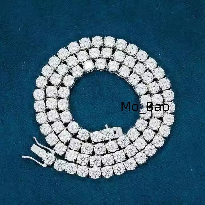 Fully Iced Out Lab Mossanite Diamond Cuban Link Chain Hip Hop Customized Luxury Jewelry Best Gift for Men Hiphop Chains