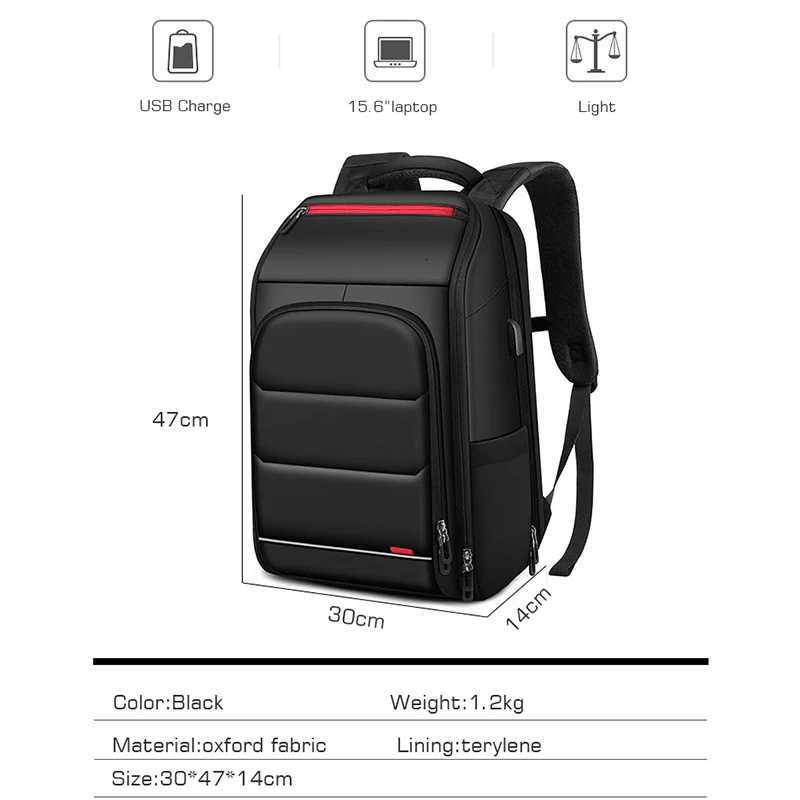 NG Professional 15.6 Laptop Backpack Waterproof School bags USB Charging Business Travel Bag Mochila S250728