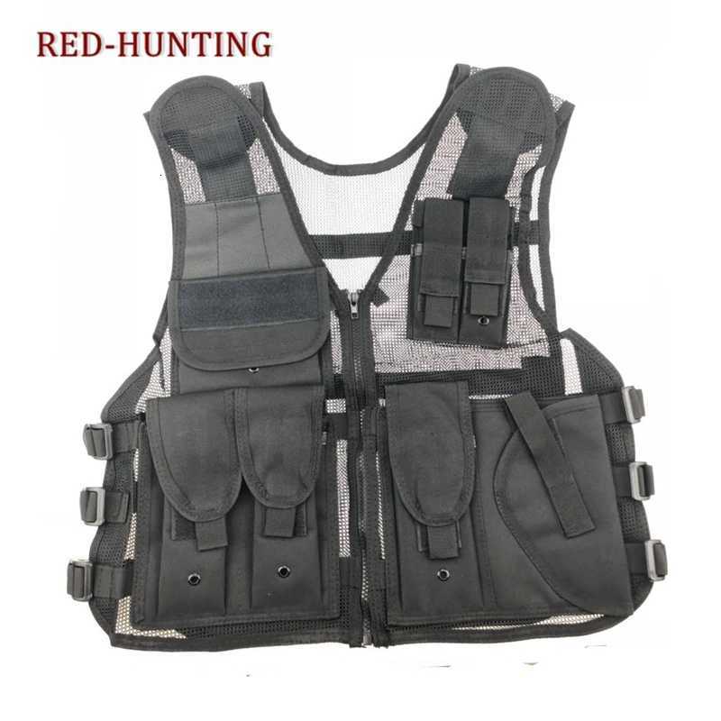 New Army Mesh Vests Tactical CS Combat Vest Mens Hunting Outdoor Black Training Military Vest Z250728