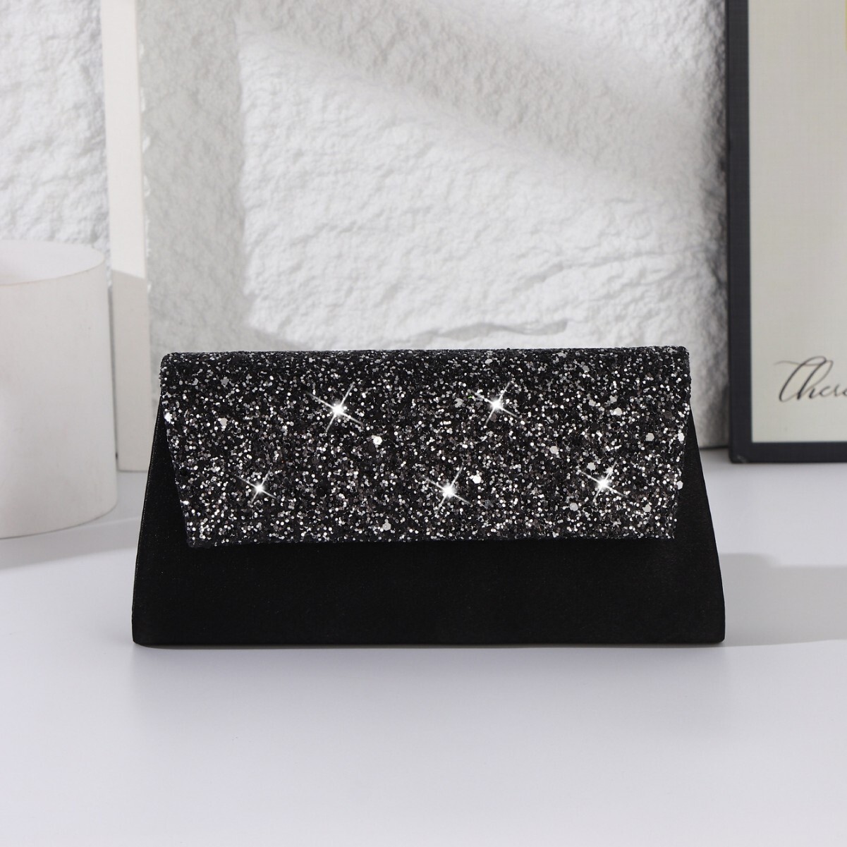 DHAL New Sequin Clutch Chain Banquet Dress Evening Ladies Square Bag