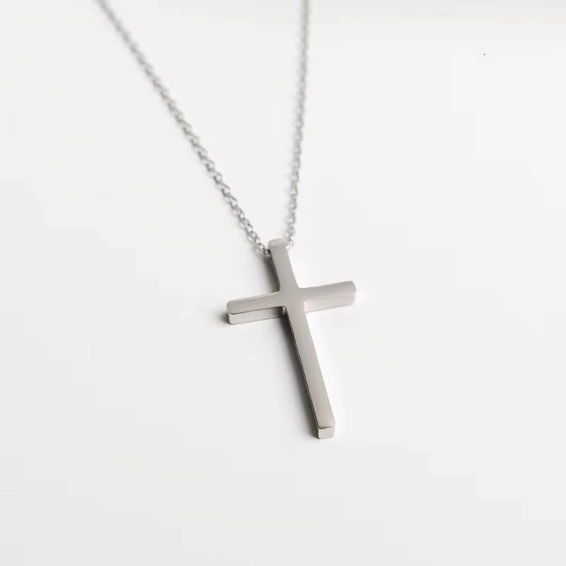 High Quality 18K Gold Plated Stainless Steel Cross Pendant Necklace Dainty Trendy Style for Women Men for Wedding Occasions