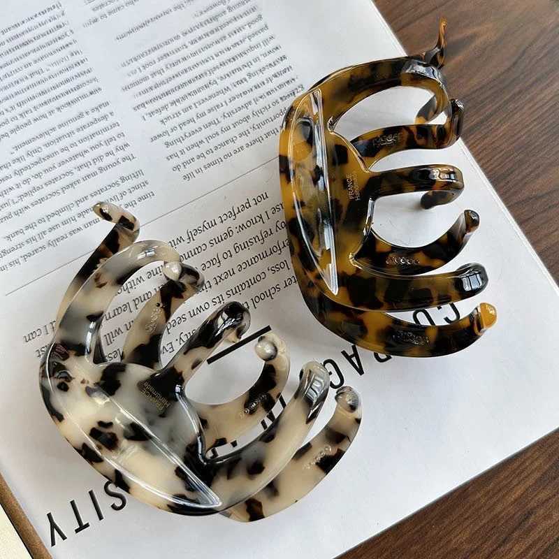 2025 French Large Thickened Acetate Hair Claw Clips Big Octopus Grab Leopard Hair Clip For Women Girls Hair Accessories Gifts Z250729