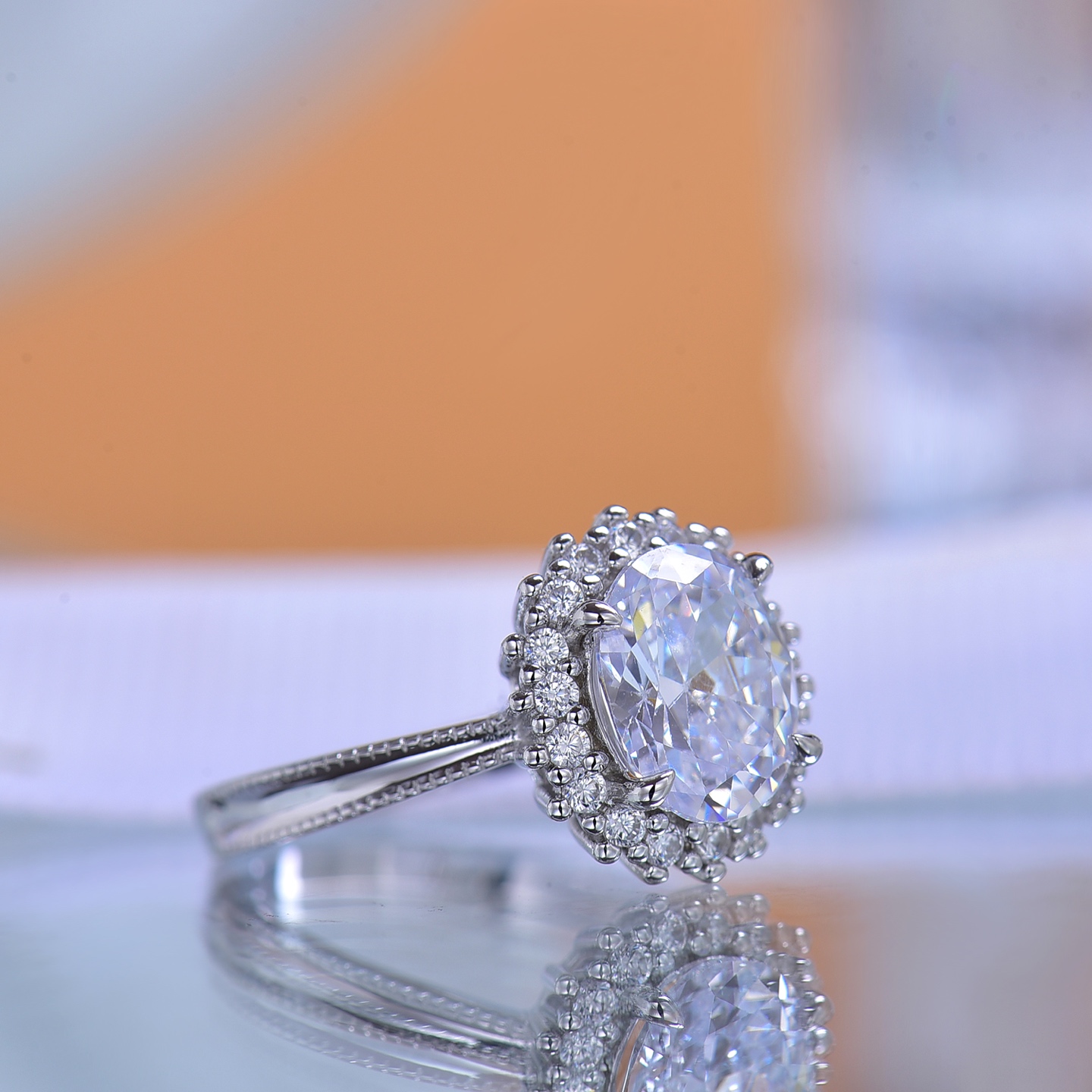 Elegant Ribbon Princess Diana Moissanite Ring - 0.8ct Brilliant Cut, Shiny & Timeless, Perfect Gift for Special Occasions