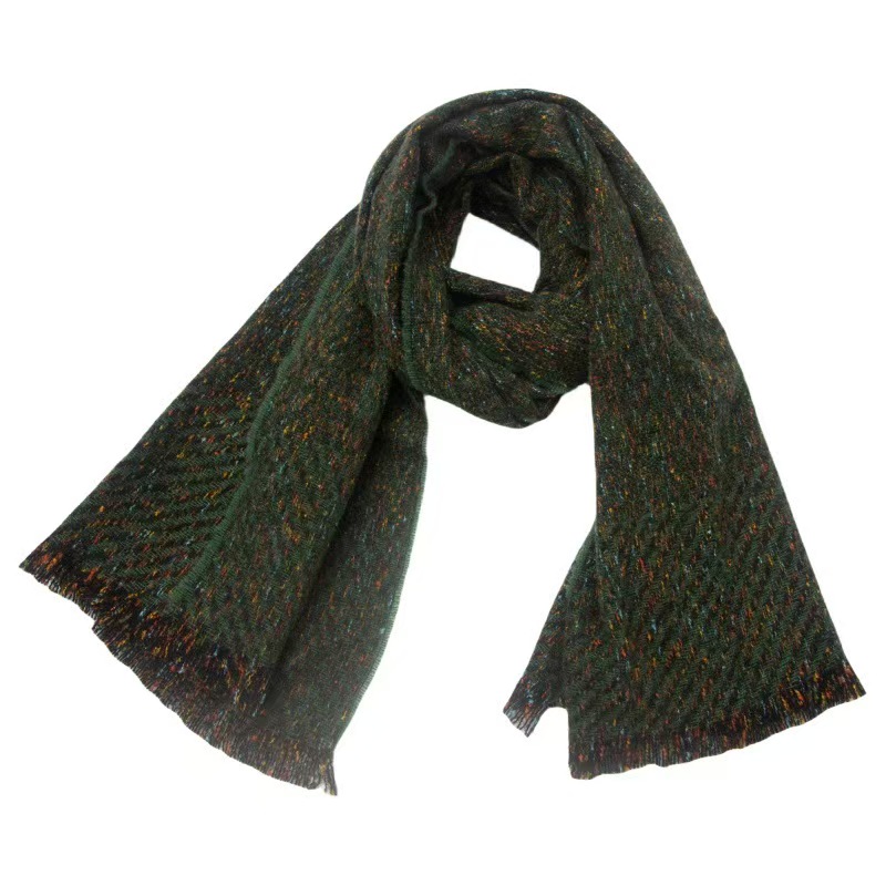 T1338 new European and American autumn and winter short hair solid color clip flower scarf shawl