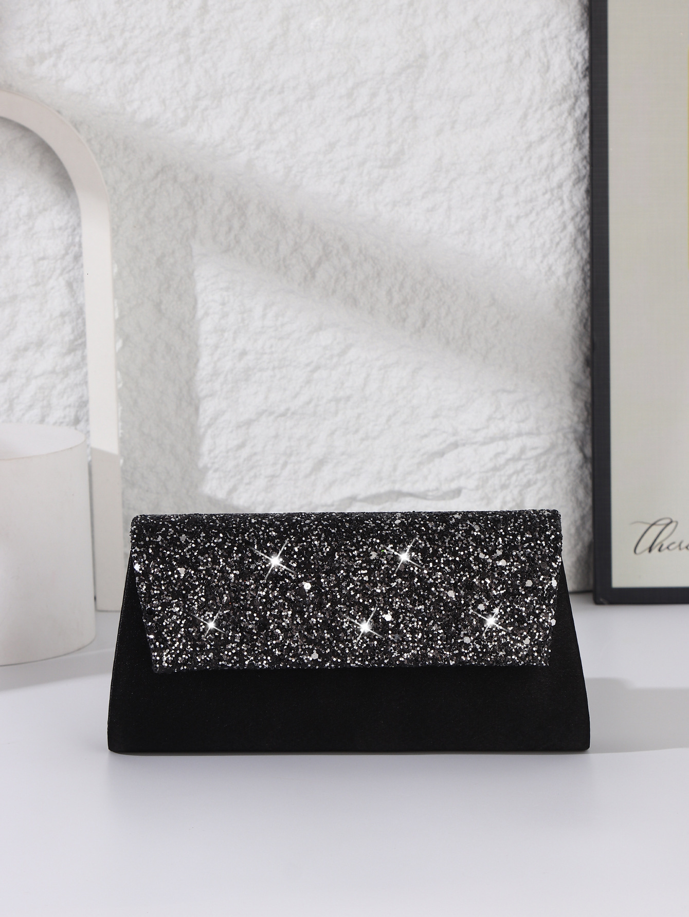 DHAL New Sequin Clutch Chain Banquet Dress Evening Ladies Square Bag