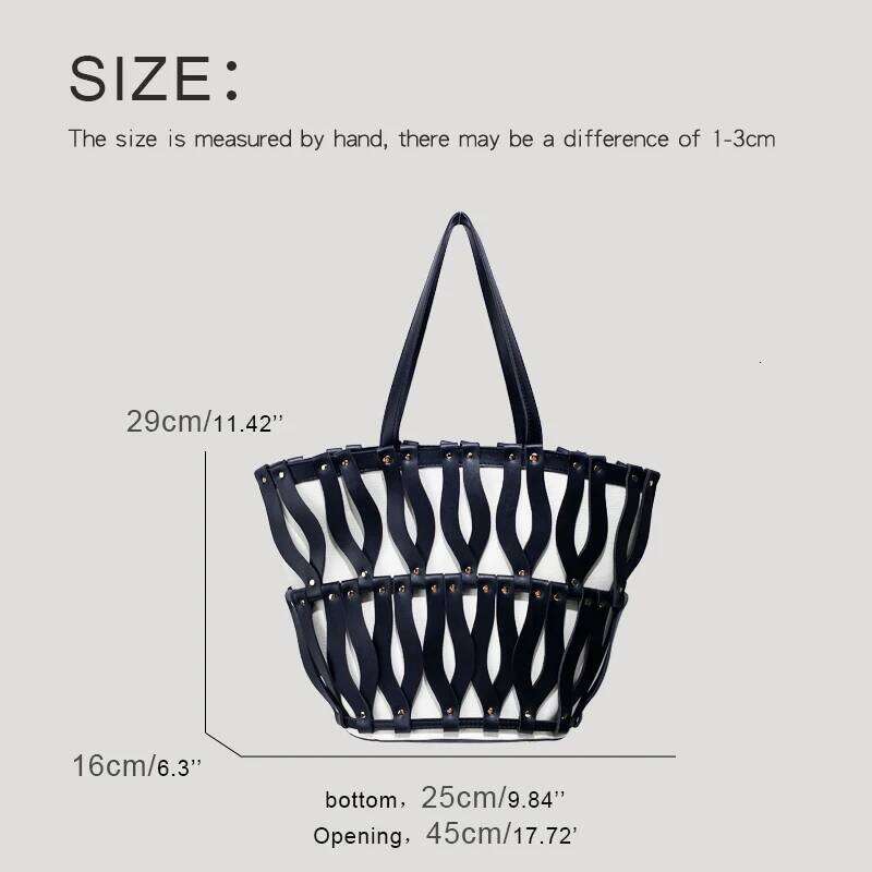 Women's Bags Designer Women's Bags Designer Beach Tote Bags For Women Designer Handbags Purses New In PU Canvas Weaving Hollow Large Capacit