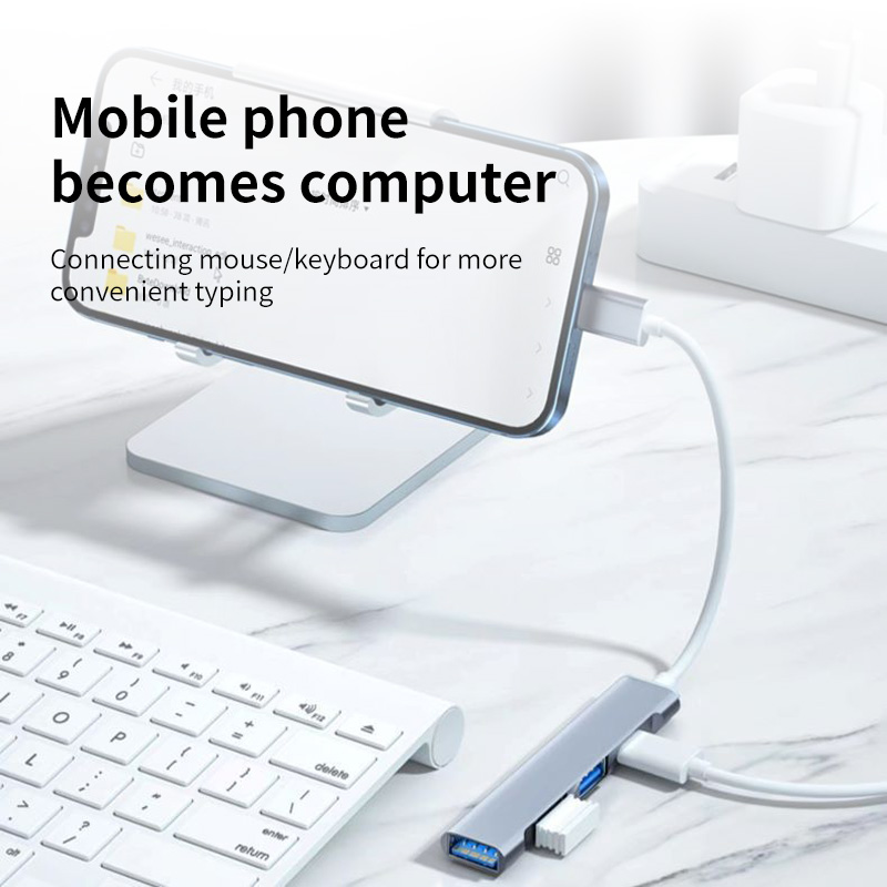 USB C to USB HUB 4 port usb docking station for mobile phone/computer extender