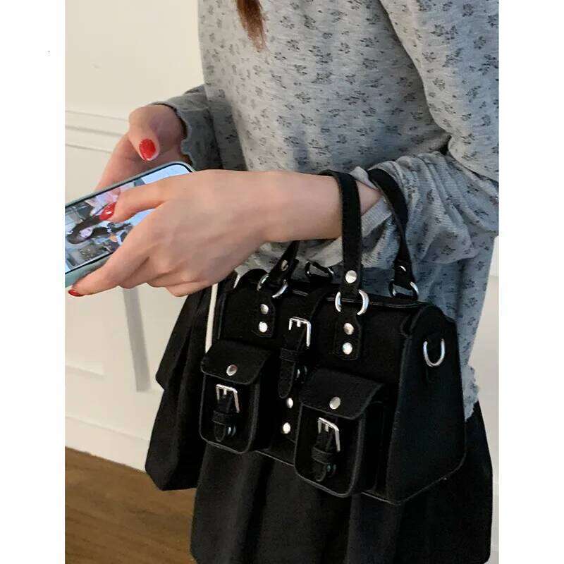 New Retro Women Tote Vintage Minimalist Square Purse Niche High-end Crossbody Shoulder Bag