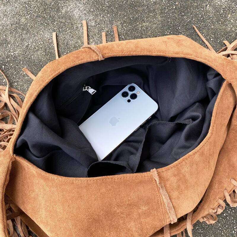 Women's Bags Designer Women's Bags Designer Bohemian Oversize Half Moon Bags For Women Designer Handbags Purses New In Faux Suede Tassel Sli