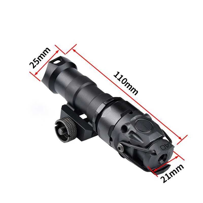 Tactical Flashlight KIJI K1-10 ° Scout Light Outdoor Airsoft Hunting Spotlight Offset Mount Base Wadsn Fits Mlok Keymod 20MM Rail XJ250728