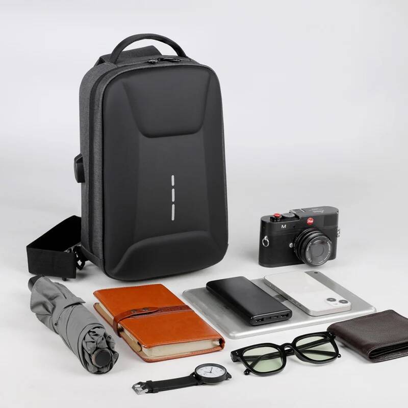 Waterproof Crossbody Fashion Anti-theft Combination Lock Chest Packs With USB Charging Port Travel Storage Shoulder Bag Male high-quality