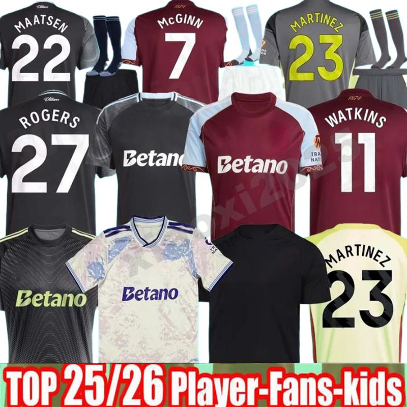 25 26 WATKINS Soccer Jerseys 150 Year BAILEY KAMARA ONANA Football Shirt TIELEMANS MCGINN AsTOnS CARLOS VilLaeS men kids kits socks 2025 2026 RASHFORD 150th OZZY