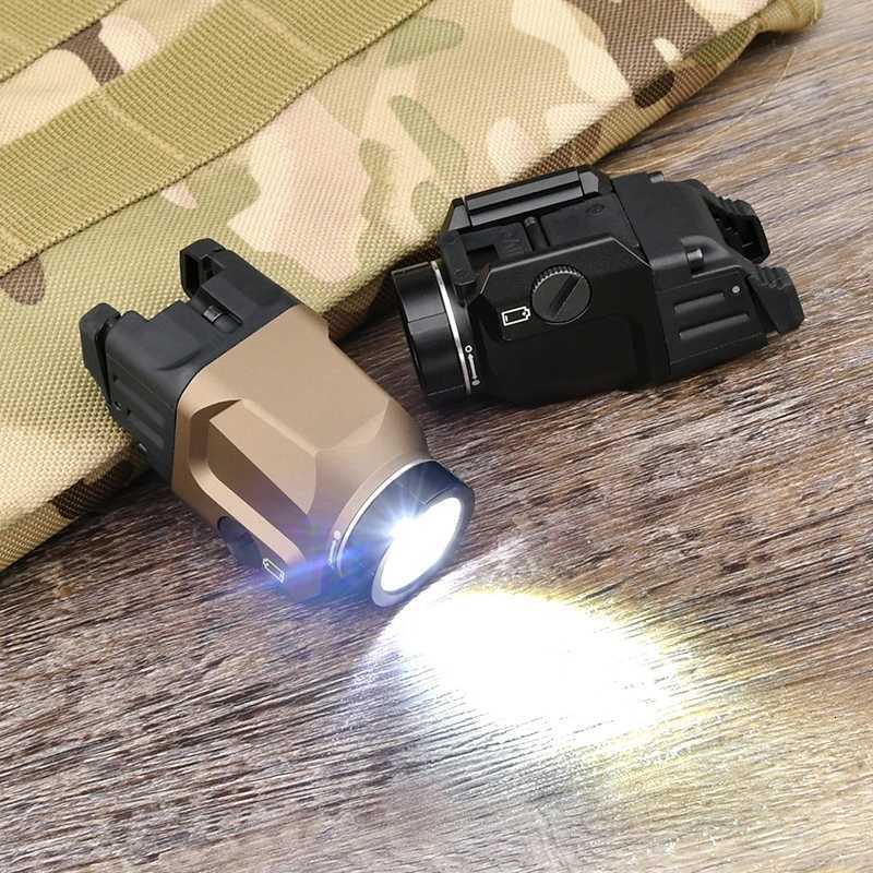 WADSN Flashlight TR-7 X 500-Lumen Compact Tactical Weapon Light Includes High Low Paddle Switches and Key Kit Black R250728