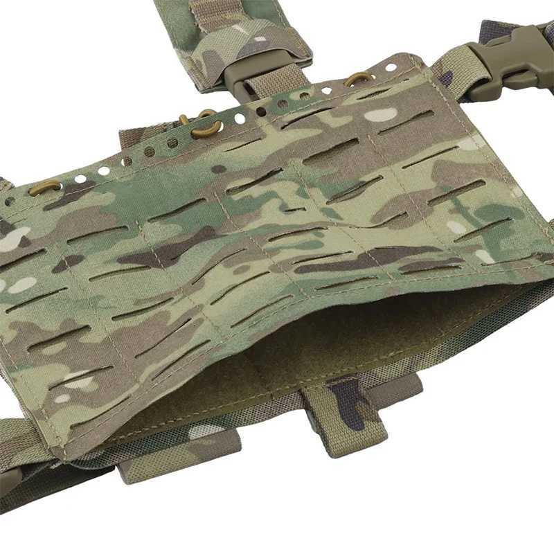 Alpha 34 Split Front Chest Rig Modular Quick Release System Laser Cut Mount Panels for Hunting Simulation Gear Storage Z250728