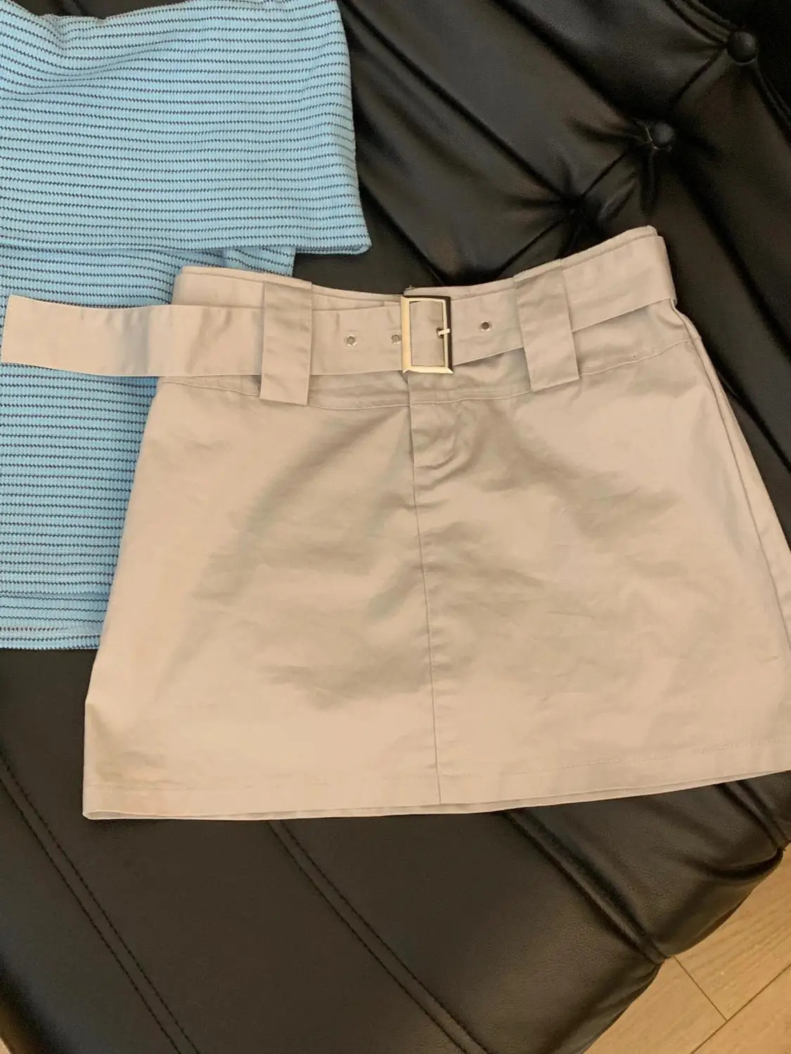 Summer Korean Fashion Oneshoulder Striped Tshirt Top High Waist Skirt Twopiece Sweet Simple Y2K Harajuku Aline Skirt 250729