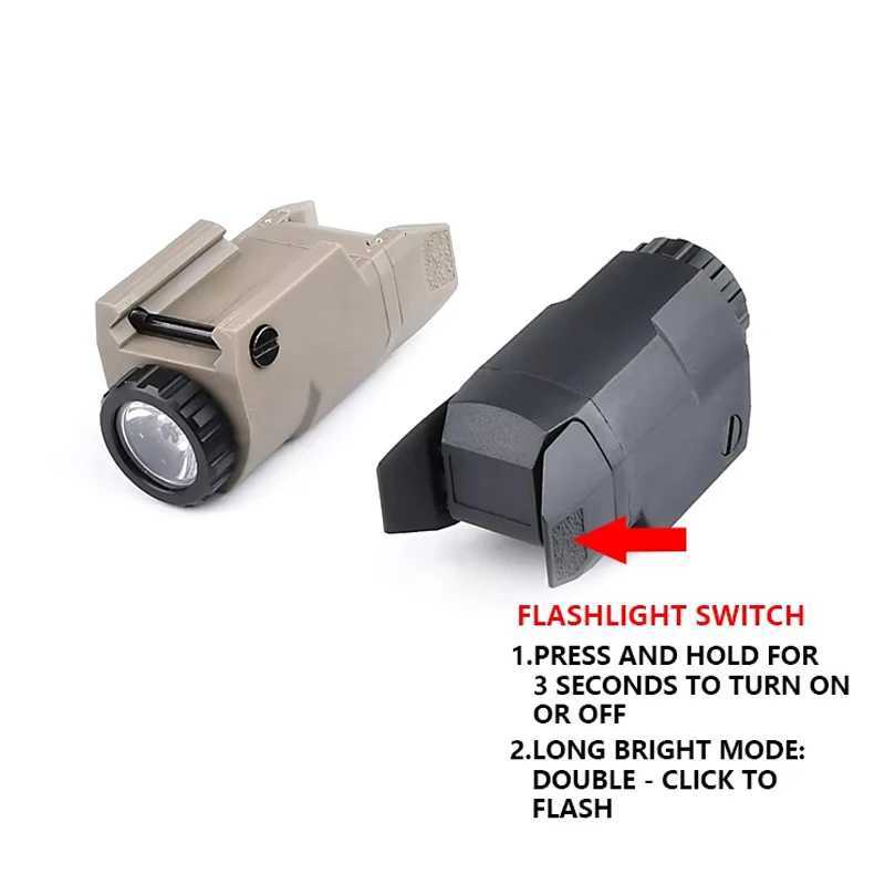 Tactical APL-C APL Pistol Scout Light White LED Constant/Momentary/Strobe Flashlight Functions Nylon Material Fits 20mm Rail Hunting XJ250728