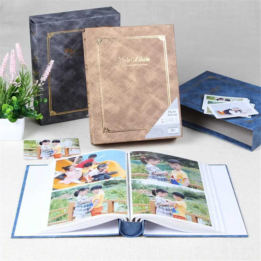 4D 200 Pages 6 Inch Photo Album PhotoCard Holder 6 Inch Boxed Wedding Album Family Record Good Time Into The Album for Kids Z250729