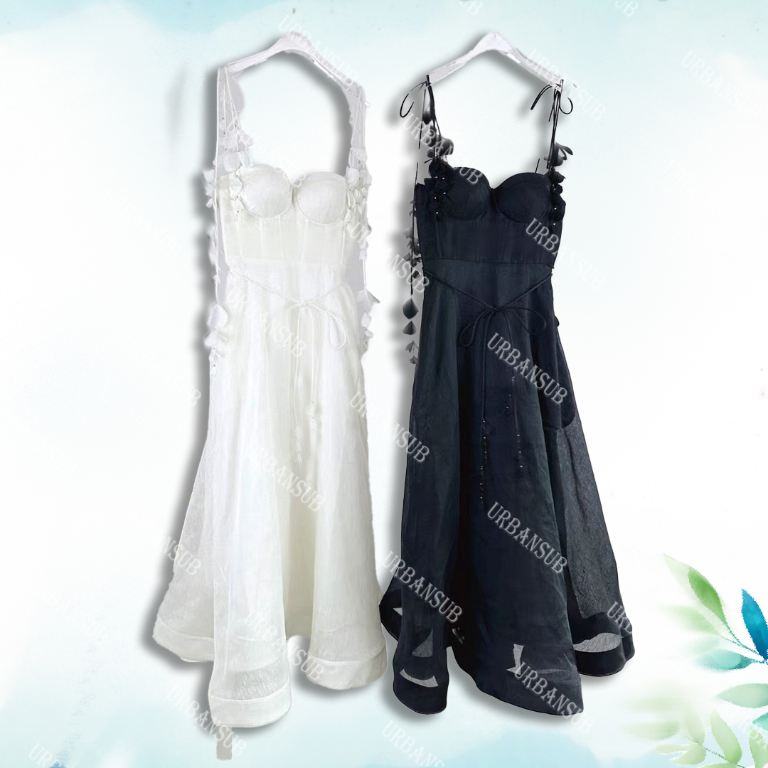 Women's Heavy Industry Style Lace Splicing Sleeveless Strappy Top + Half-Skirt Set Printed Outfit Dress22