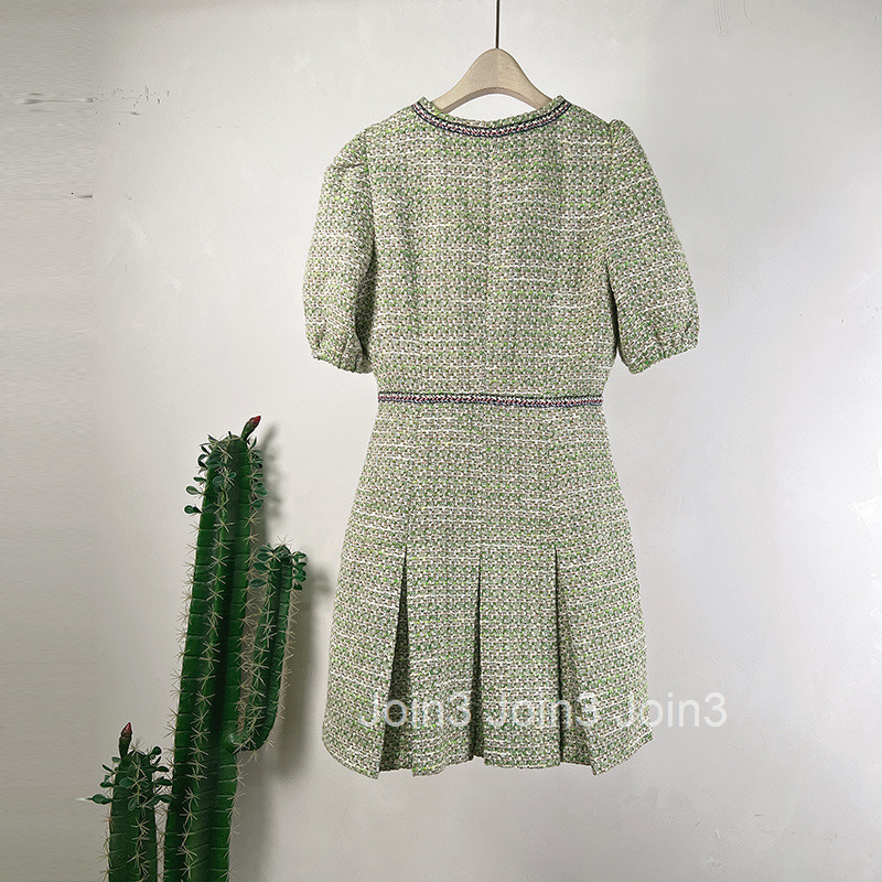 Summer Autumn New French Style V-Neck Elegant Sweet A-Line Short Dress Slim Waist Short Sleeve Dress