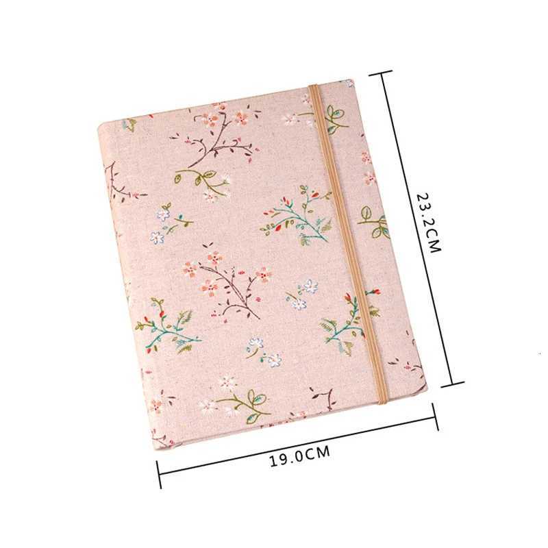 6-inch 200 Pockets Linen Fabric Cover Photo Album Lacing Creative Picture Storage Scrapbooking Album 4R Kids Family Memory Album Z250729