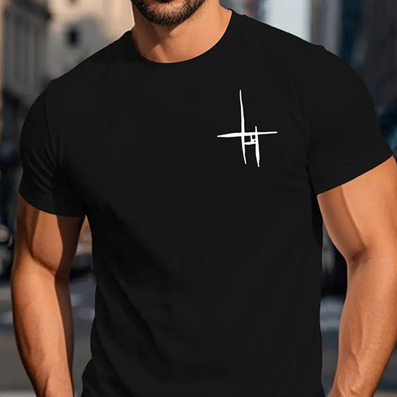 Fashion Pieces Comfort Fit Mens Casual Tee Featuring Bold Graphic Prints(Suitable for young men and women)