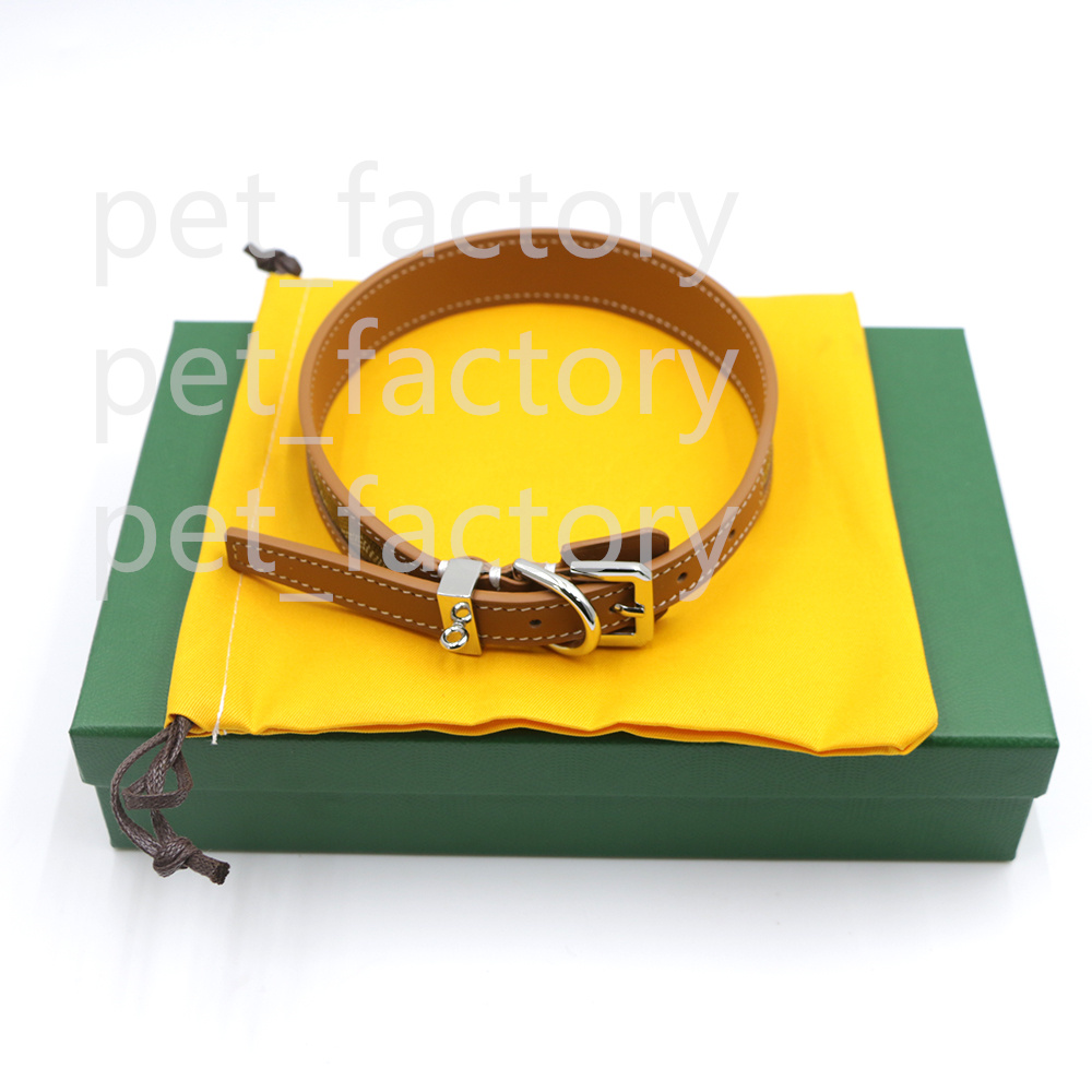 Designer Dog collar dog leash Set Style Durable Adjustable Leather Collar Classic Plaid Pattern for Small Large Customize Pet Collars Dog Chain Comple