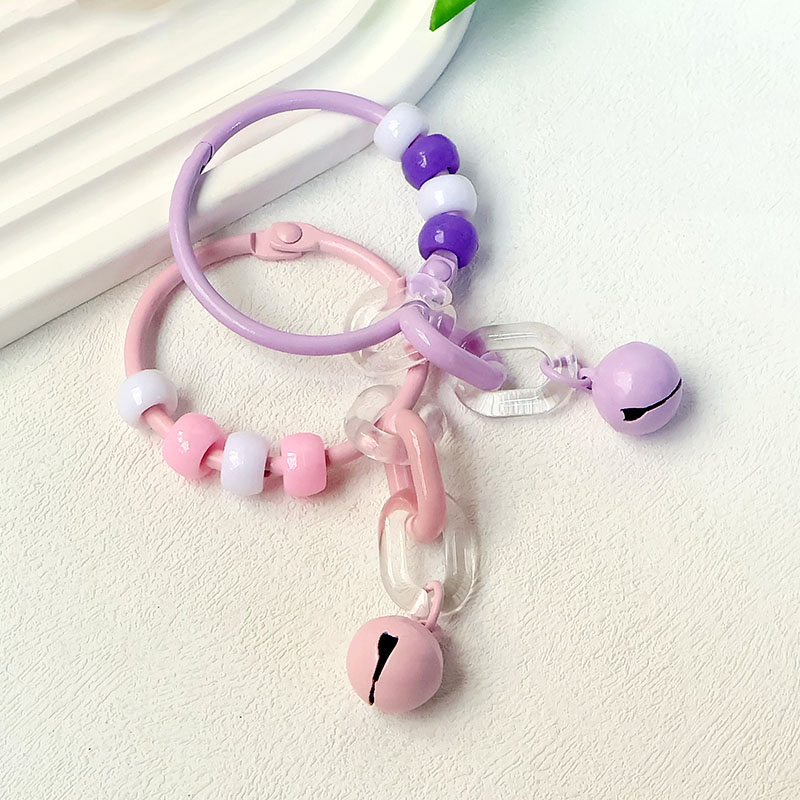 Customized factory direct color baking paint key ring pendant bell card ring bag jewelry keychain charm book ring