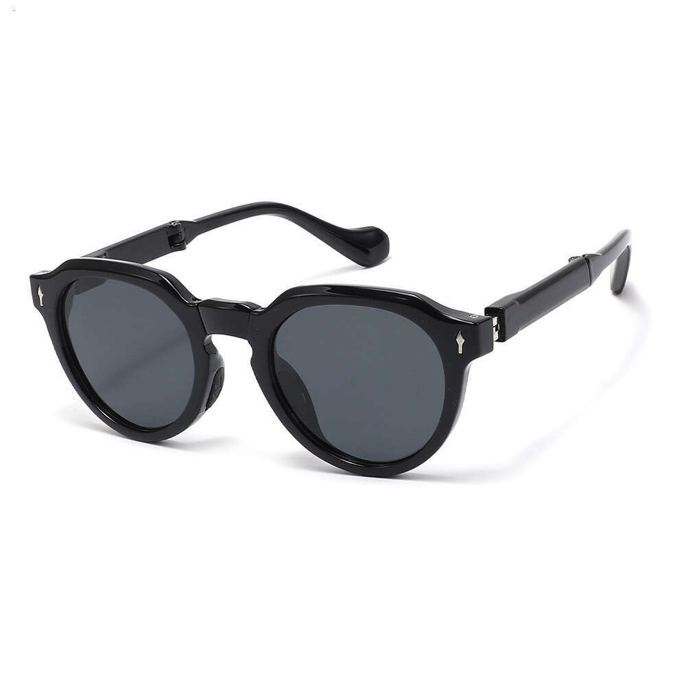 DHcollections 2025 New TR90 Foldable Sunglasses - UV400 Polarized, Travel-Friendly, Fashion Round Frame for Men/Women (6 Colors)