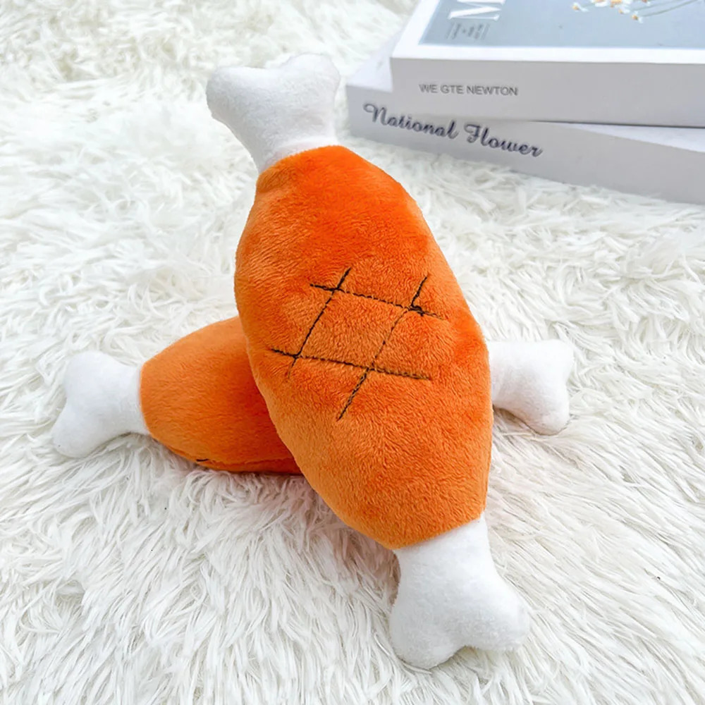 Plush Chicken Leg Dog Chew Toy Soft Durable Pet Chewing for Small Medium Dogs Puppy Teething Play Supplies 250729