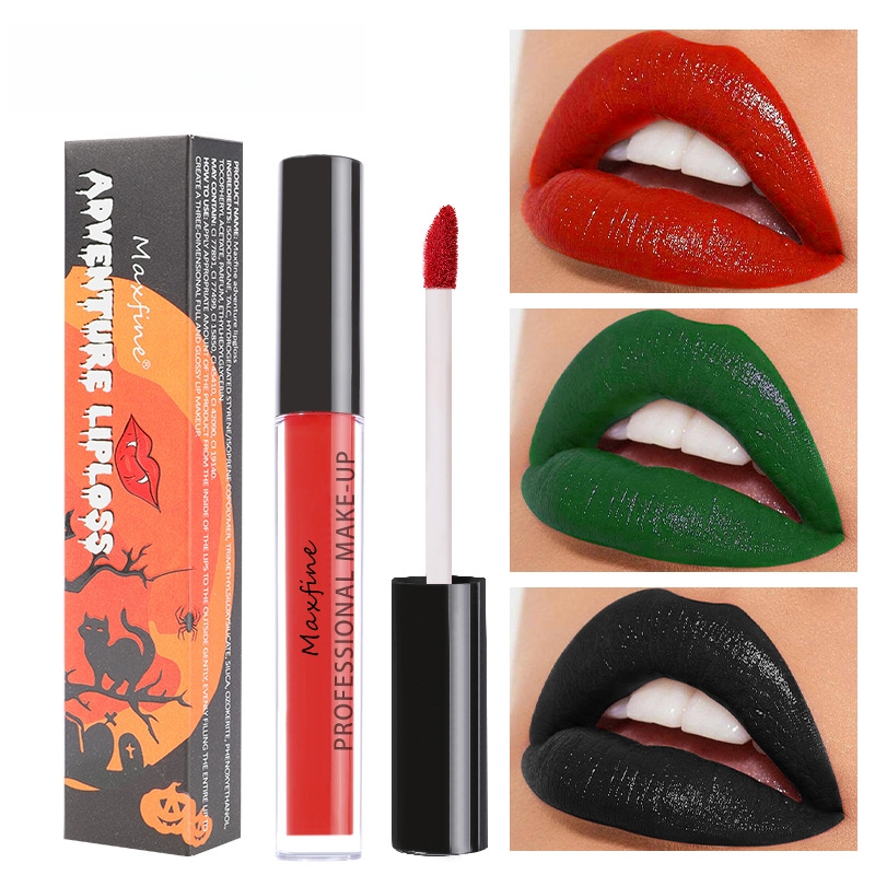 3PCS Liquid Lipstick Sets Waterproof Matte Black Blue Sexy Lip Gloss Long Lasting Nude Lip Tint Stain Makeup Velvet Cream Lip Gloss Semi-Matte Lip Gla