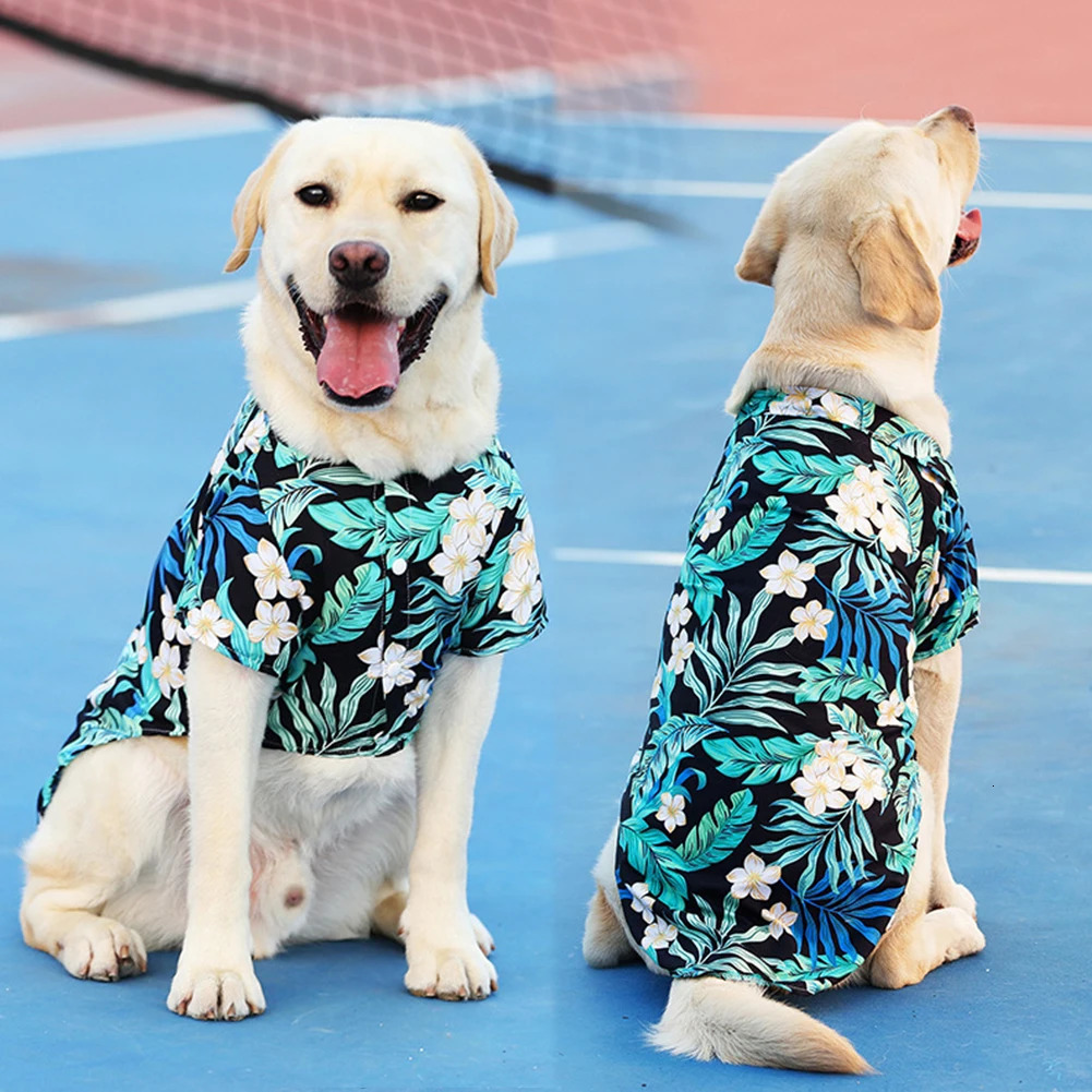 5XL5XL For Medium Large Dog Puppy Hawaiian Style Cute Summer Tshirts Comfortable Shirt Pet Clothes Products 250729