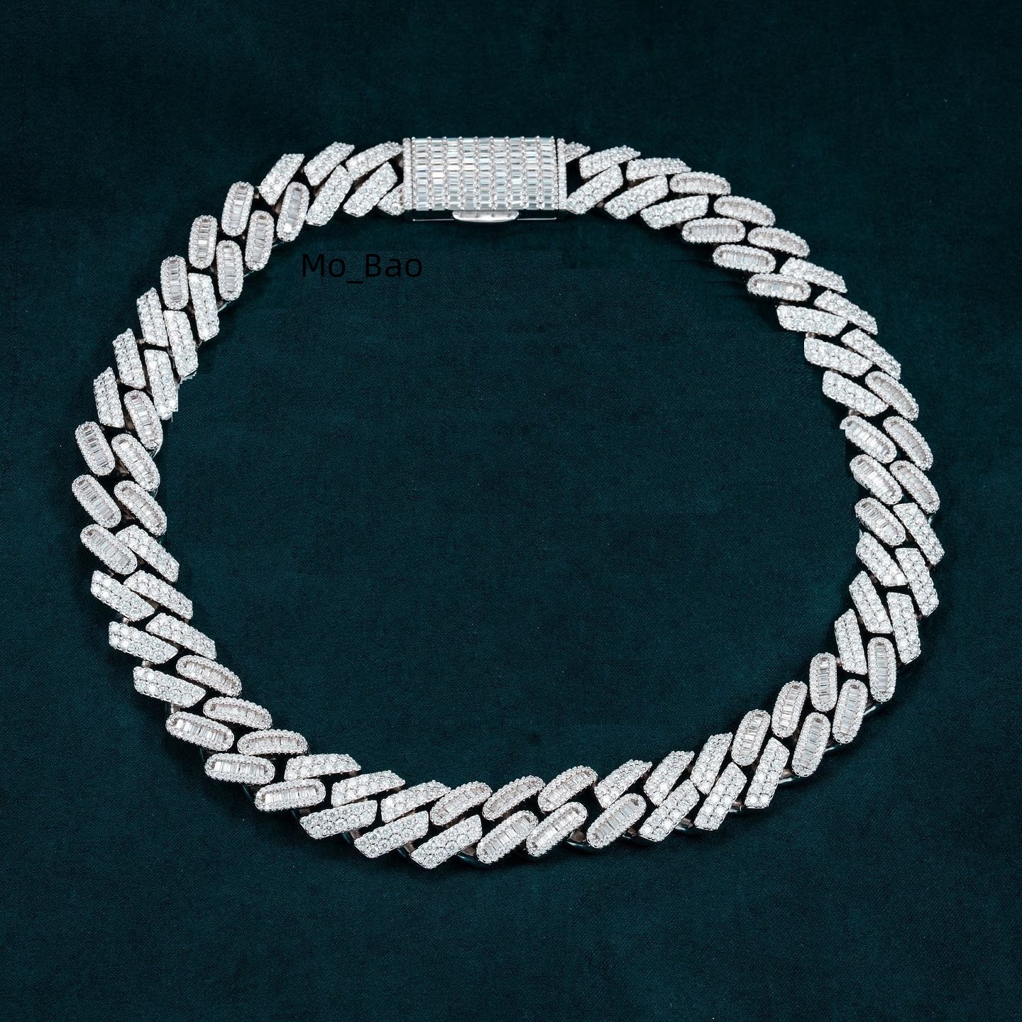 20mm Cuban Chain in High Quality 925 Sterling Silver Custom Made Mens Body Jewelry with Moissanite Diamonds Wholesale Price