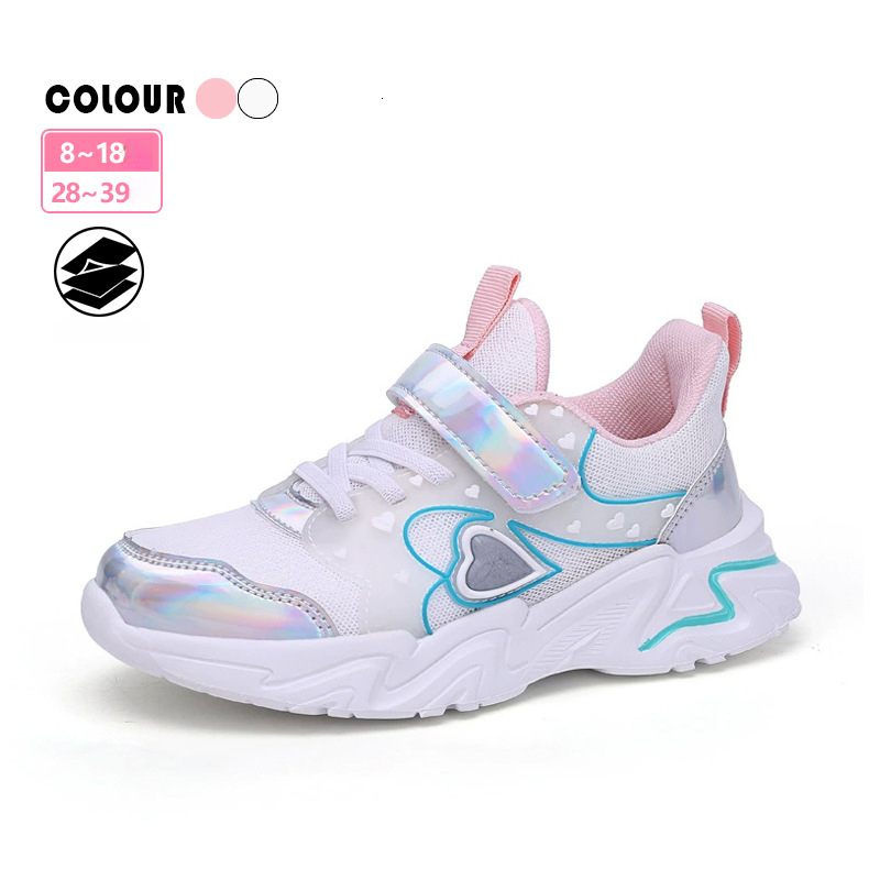 Cartoon Sneakers Children's Spring and Autumn Double Mesh Casual Little Girls' Breathable Lightweight Running Shoes