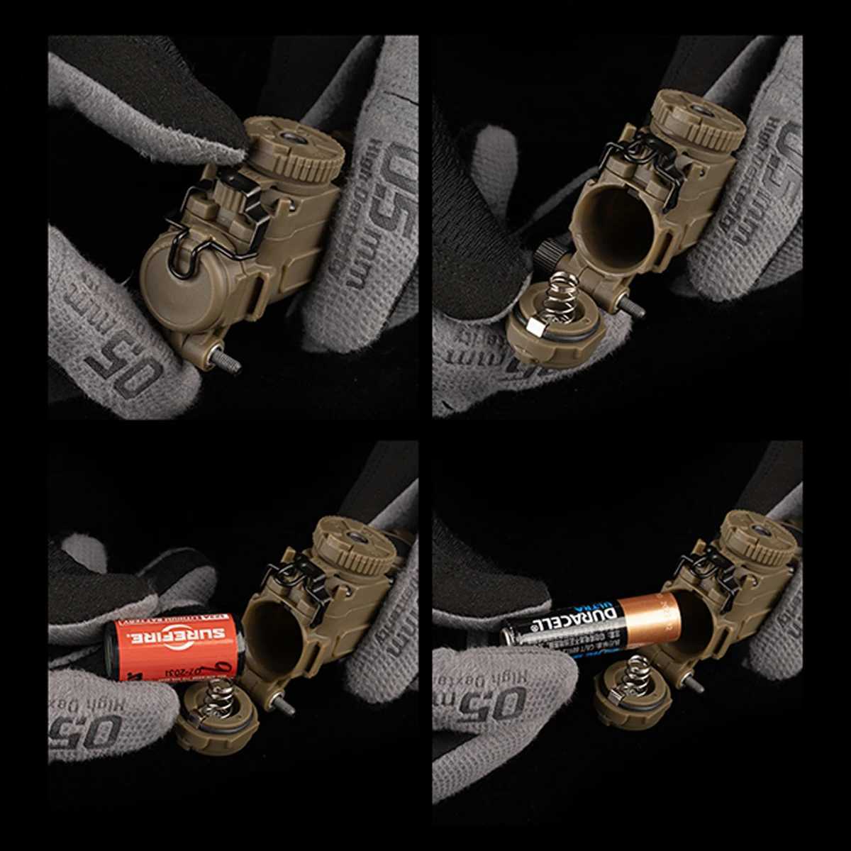 Tactical Helmet Strobe Light Sidewinder LED Helmet Light White Red Green Blue IR Light Stalk Arc Rail Helmet Clip Flashlight R250728