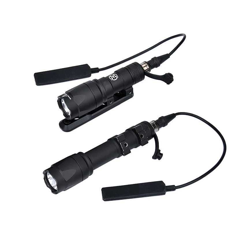 WADSN Tactical Airsoft M300A M600C Metal Flashlight LED White Scout Light M-LOK Keymod Picatinny Rail Offset Base Installation XJ250728