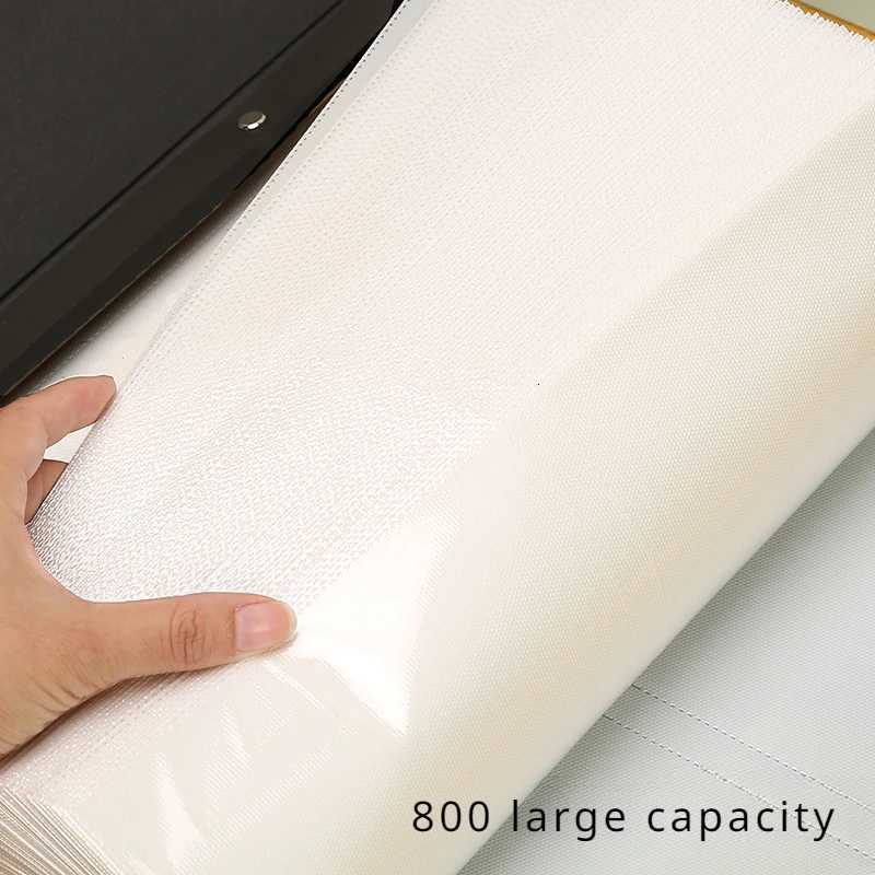 Large-Capaci Leather Insert Sle Photo Album with Molded 6-Inch Pages Perfect for Family and Baby Growth Memories 800 Pockets Z250729