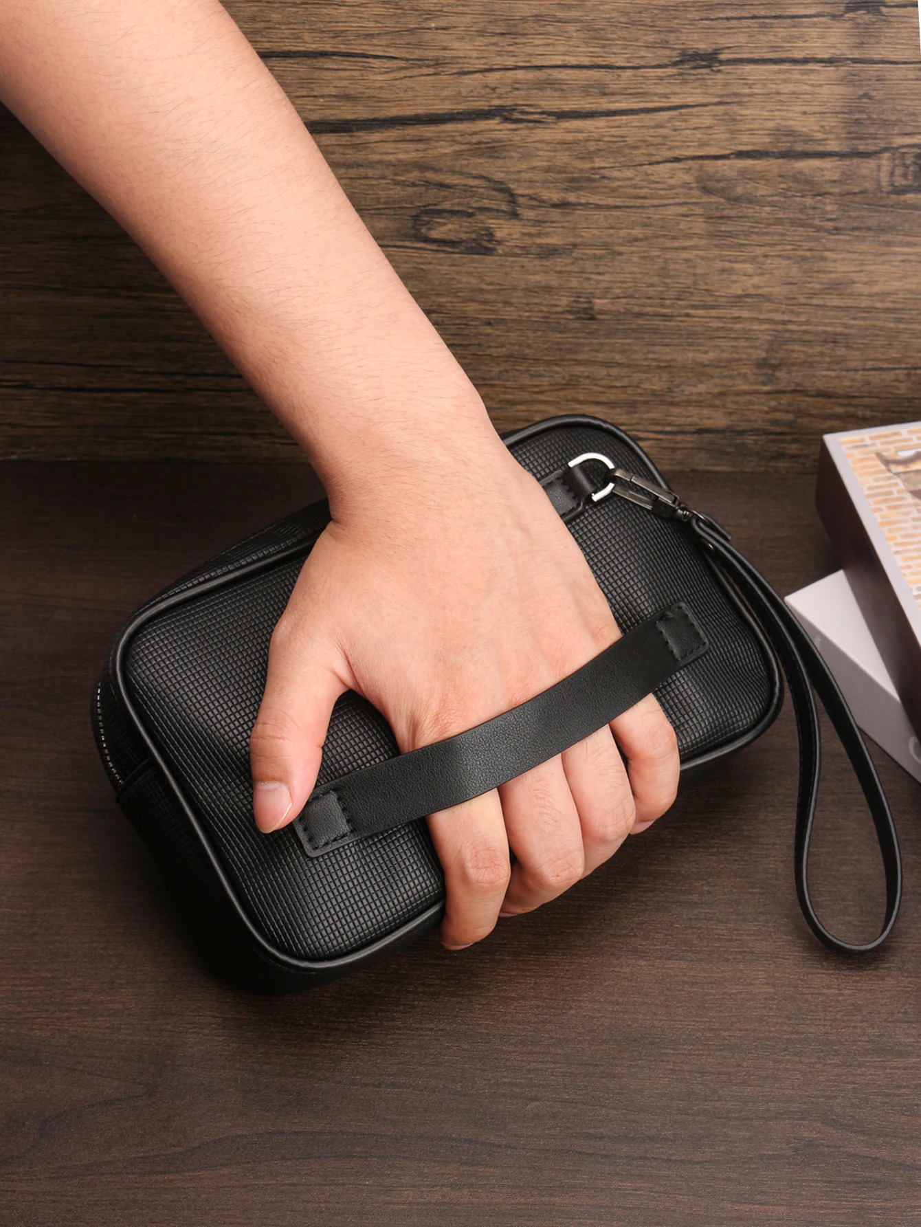 Casual Retro Clutch Bag Fashion Business Portable Large Capacity Multifunctional Travel Tote Handbag Cell Phone Bag 250723