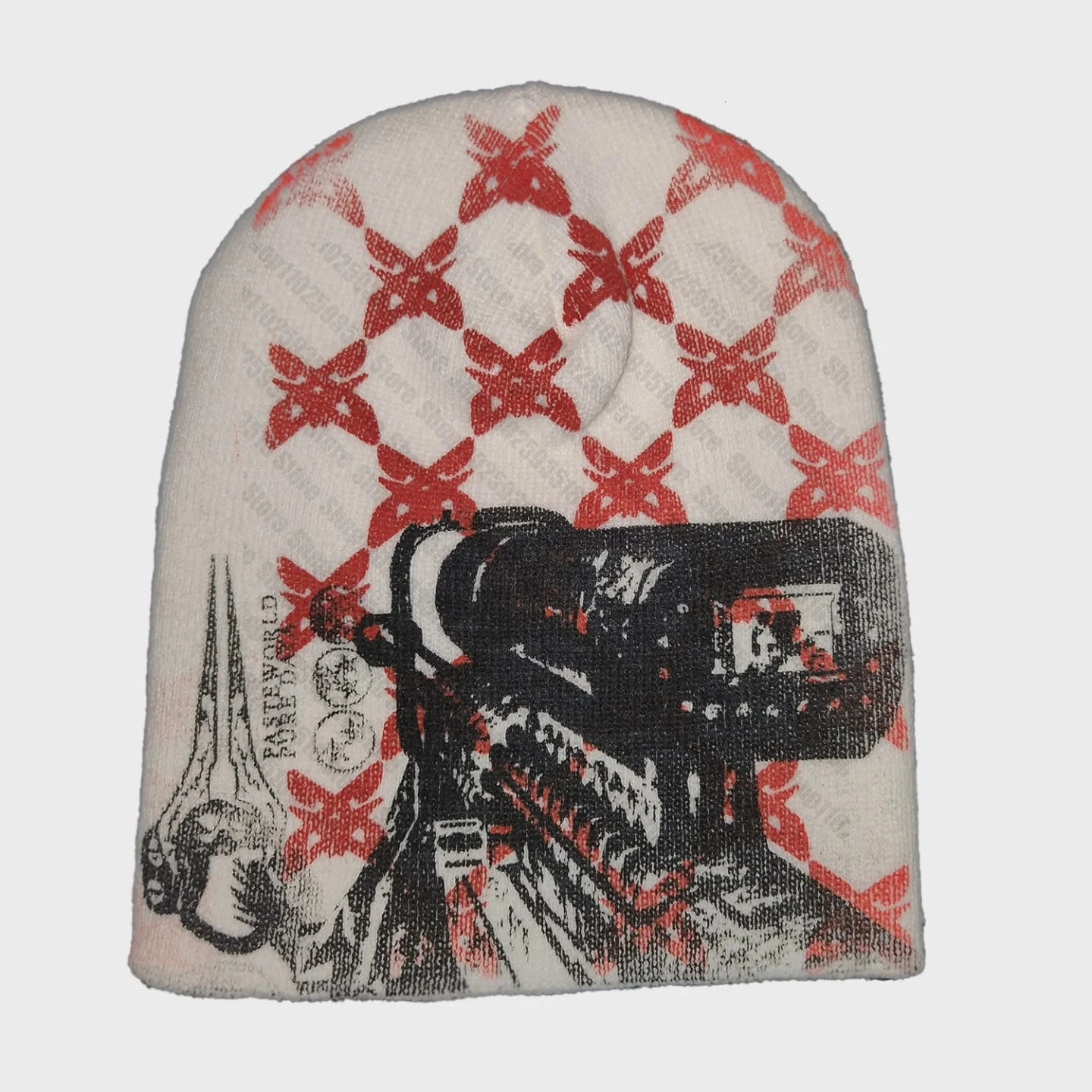 Winter Accessories Knitted Hat Gothic Print Beanies Y2k Harajuku Funny Hats Cute Punk 2000s Trend Mens Caps Vintage Emo Womens 250724