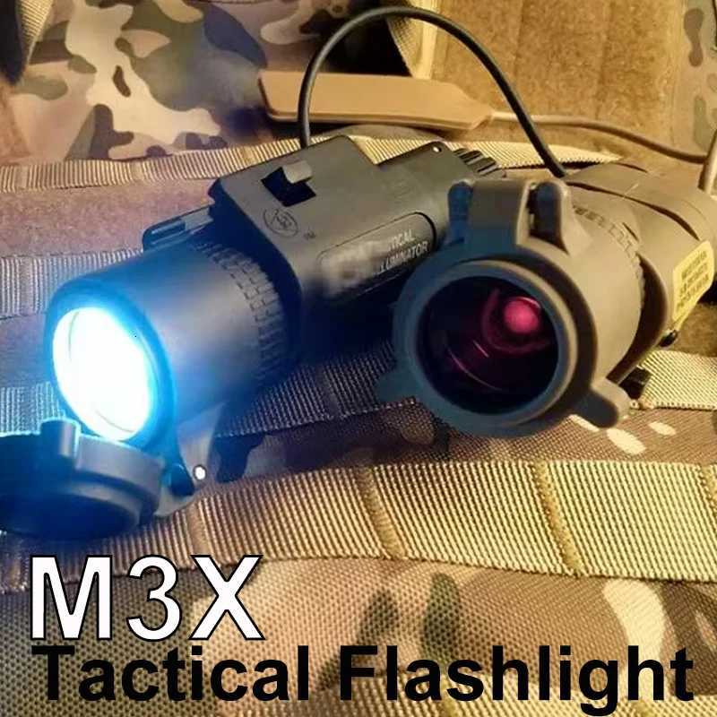 M3X WADSN Tactical Flashlight Detachable Infrared Filter Lampshade For AR15 HK416 M4 Fits 20mm Picatinny Rail X300 X400 Gun Light R250728