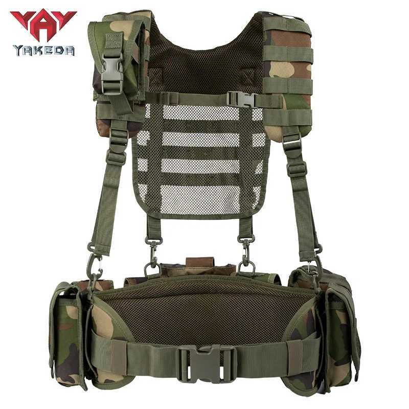 YAKEDA Outdoor Tactical Gear Belly Protector Camouflage Military Fan Tactical Multifunctional Accessory Equipment Tactical Vest. Z250728